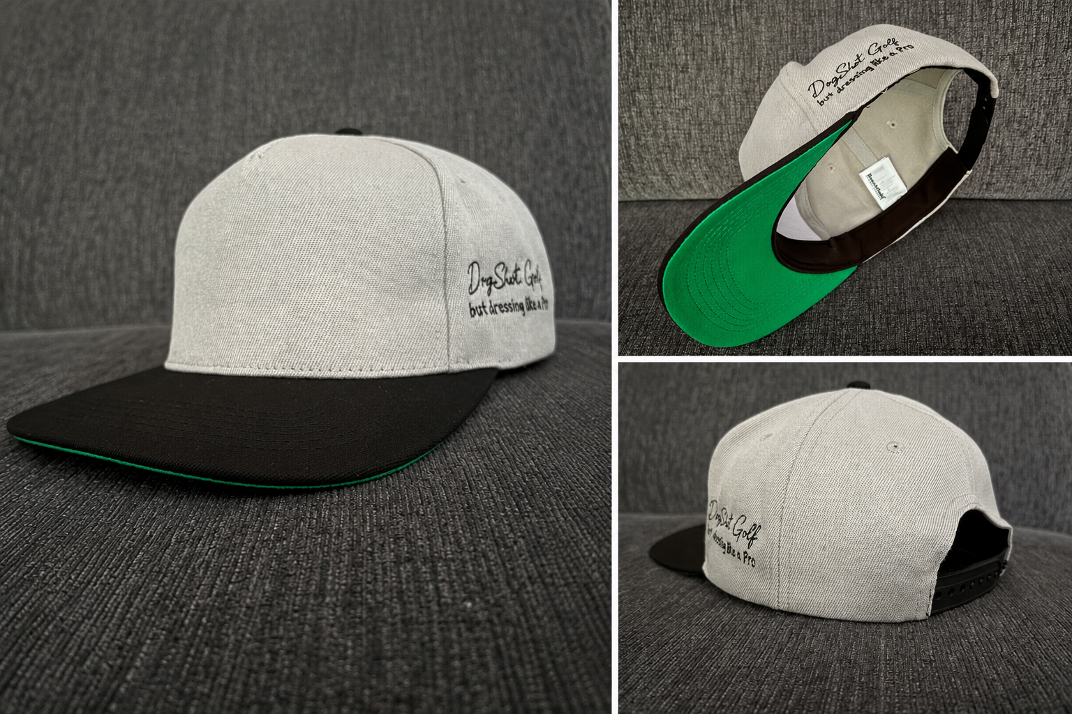 DSG Flat Peak Cap - Sky Grey / Black