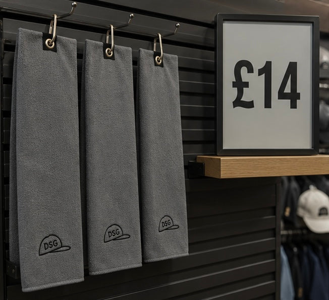 Microfibre Tri-fold Golf Towel - English Summer Grey