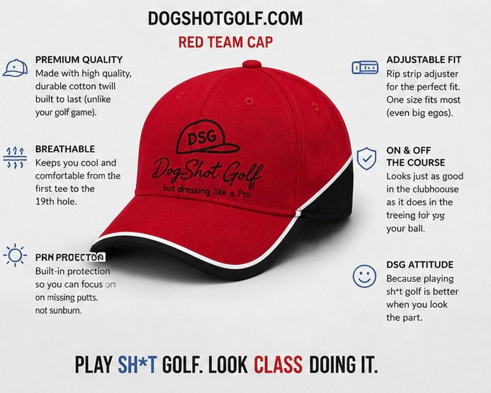 Team Dogshot Golf Cap - Hell-Raiser Red / Black / White