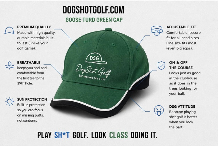 Team Dogshot Golf Cap - Goose-Turd Green / Black / White