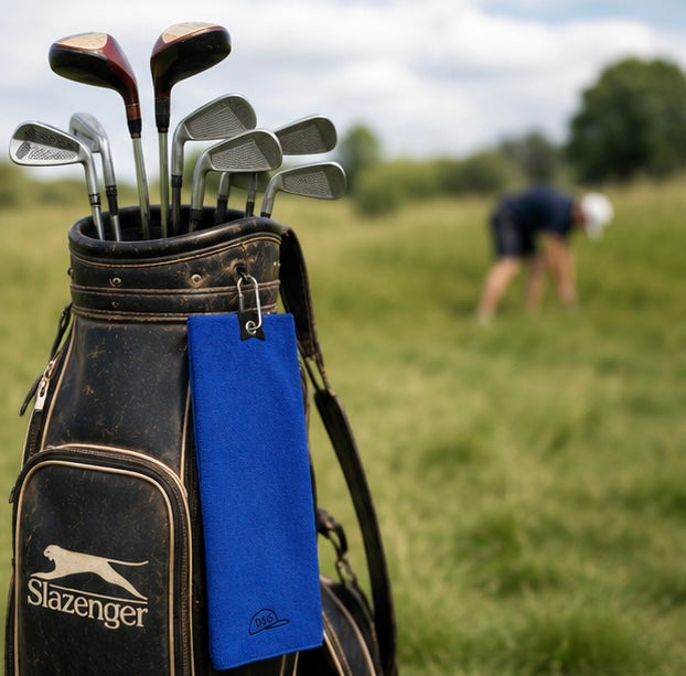Microfibre Tri-fold Golf Towel - Blue (Da-Ba-Dee-Da-Ba-Daa)