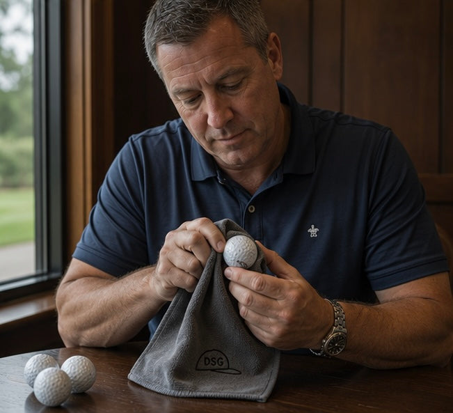 Microfibre Tri-fold Golf Towel - English Summer Grey