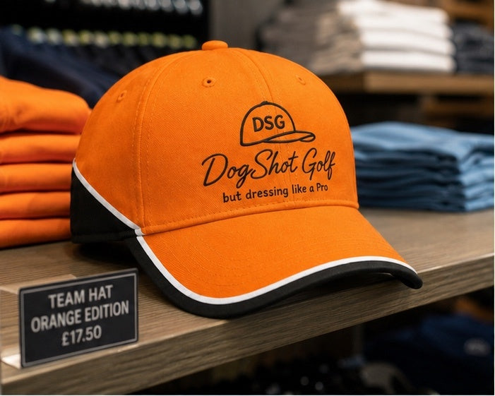 Team Dogshot Golf Cap - Burning Orange / Black / White
