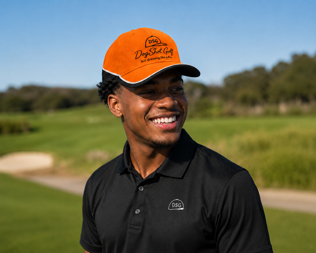 Team Dogshot Golf Cap - Burning Orange / Black / White