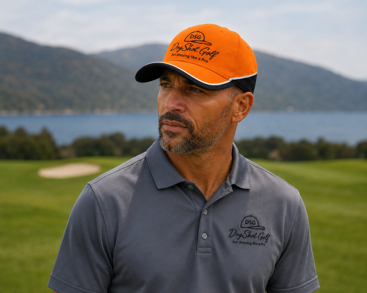 Team Dogshot Golf Cap - Burning Orange / Black / White