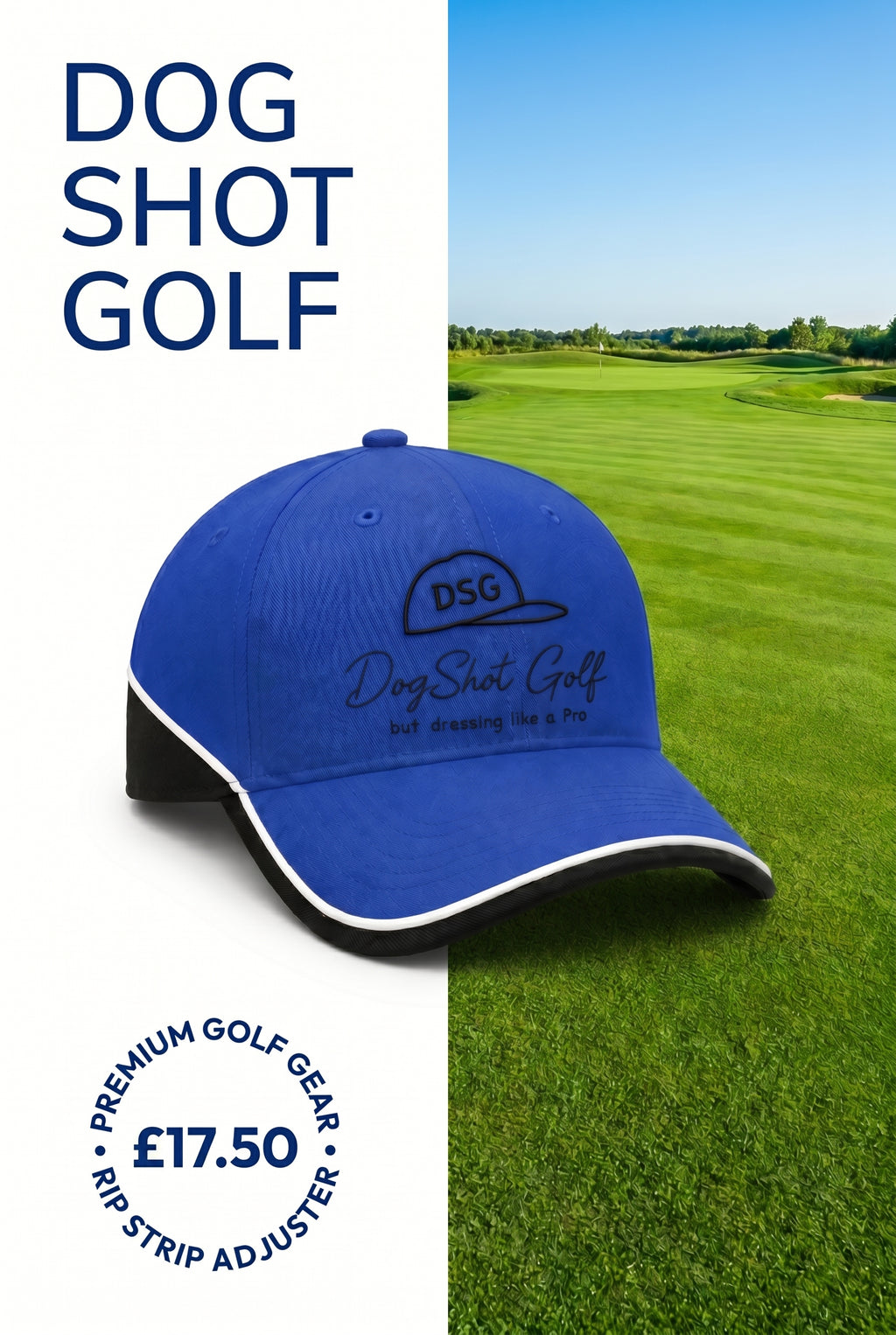 DSG Teamwork Golf Cap - Royal Blue / Black / White