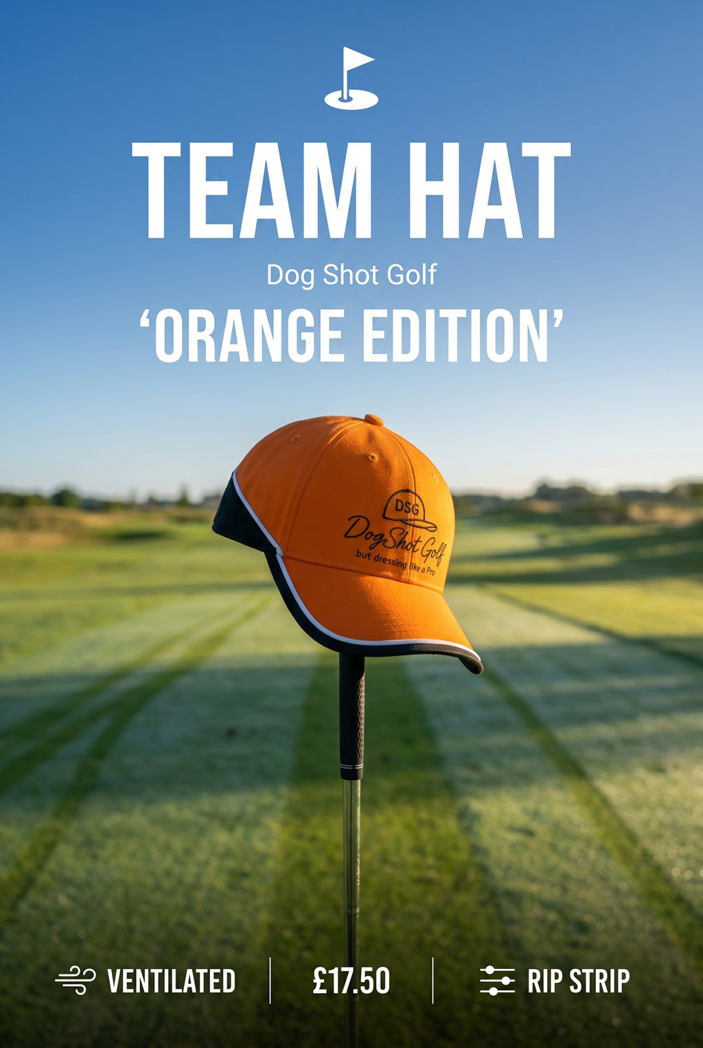 DSG Teamwork Golf Cap - Burning Orange / Black / White