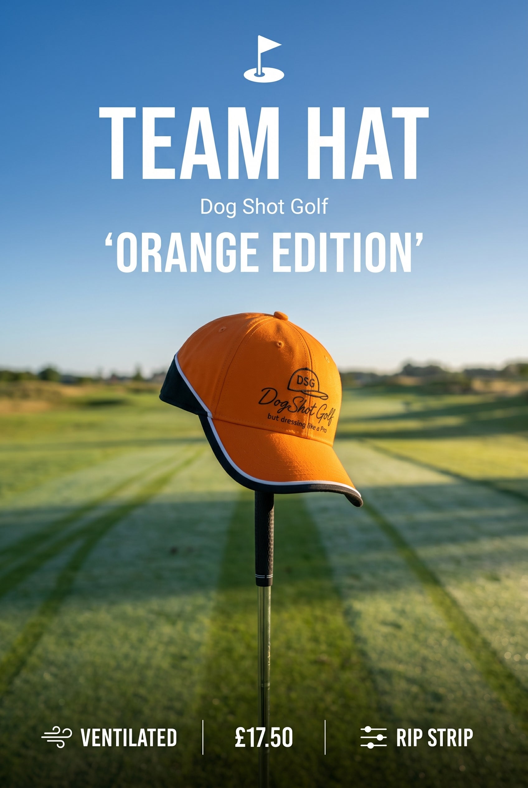 DSG Teamwork Golf Cap - Burning Orange / Black / White