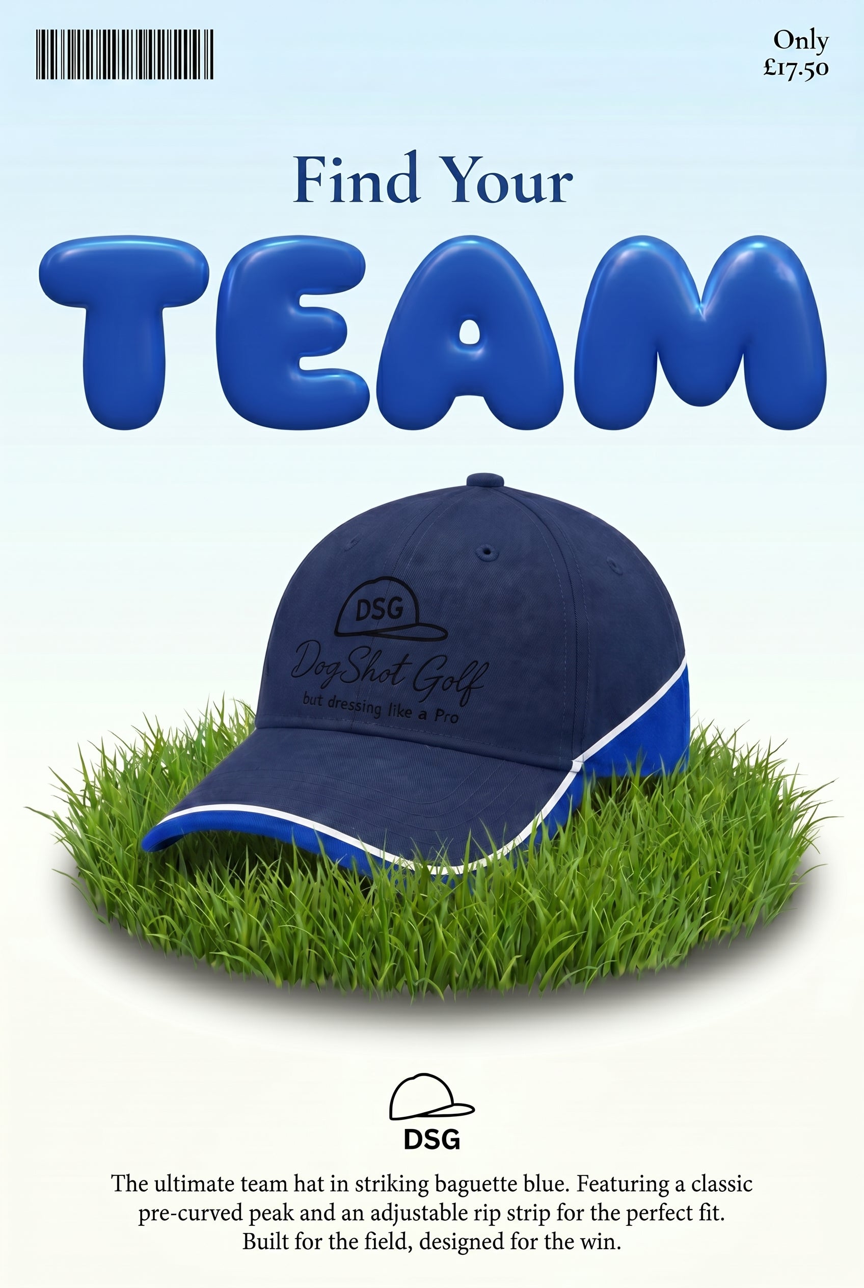 DSG Teamwork Golf Cap - Baguette Blue / Blue / White