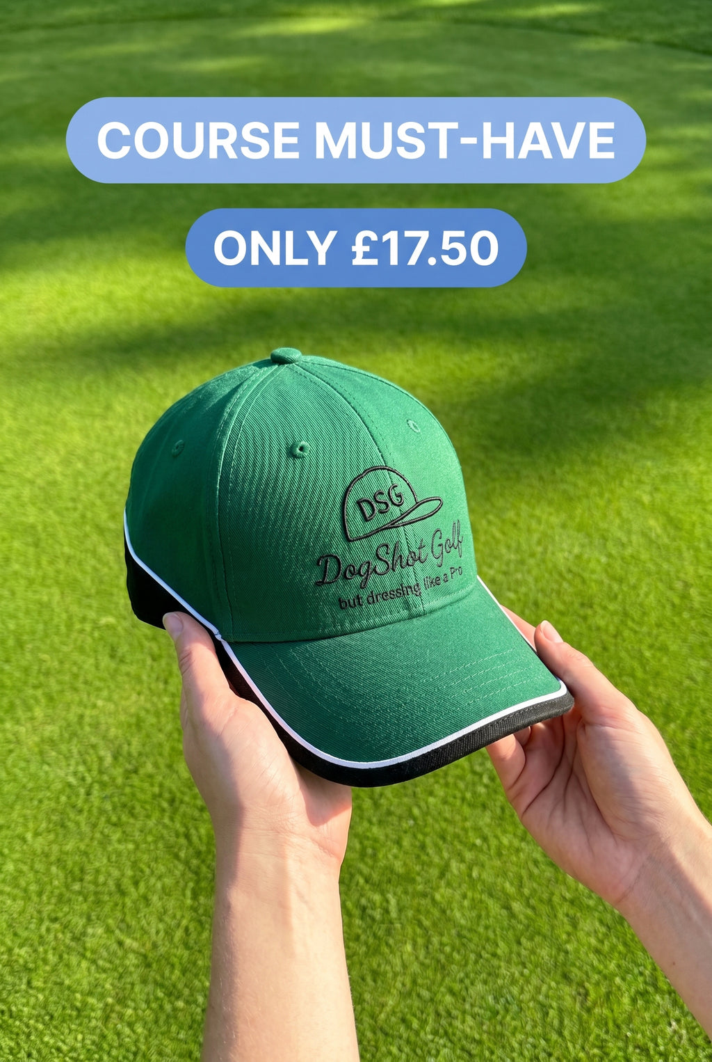 DSG Teamwork Golf Cap - Goose-Turd Green / Black / White